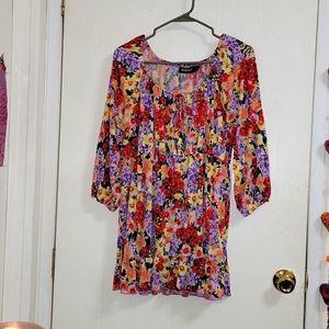 Plus size floral blouse